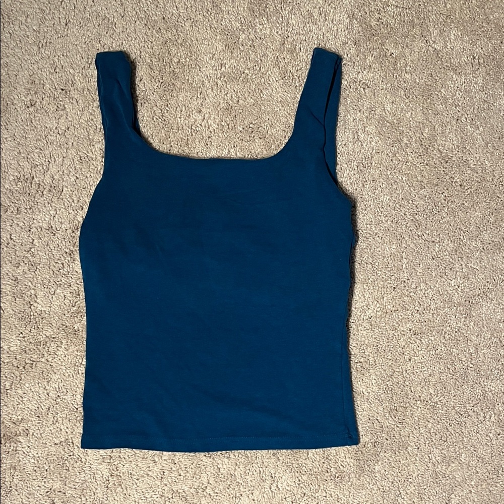 OGL Square Neck Tank Top - Deep Teal Size Medium